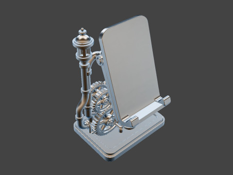 Steampunk Phone Stand 3D print model 3D प्रिंट मॉडल