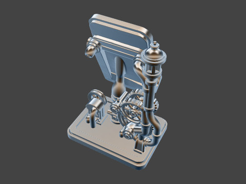 Steampunk Phone Stand 3D print model 3D प्रिंट मॉडल