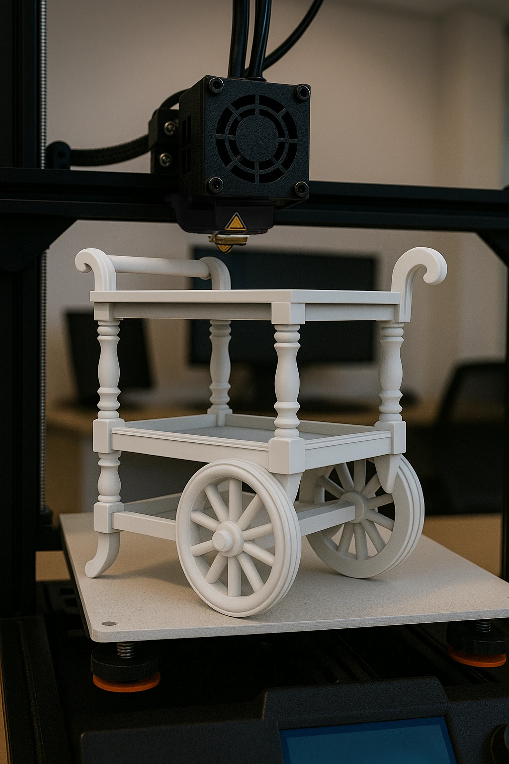Carrello da tè Stampa 3D Mobili in miniatura Modello di stampa 3D STL a tre livelli Modello di stampa 3D .c4d .max .obj .3ds .fbx .stl .blend