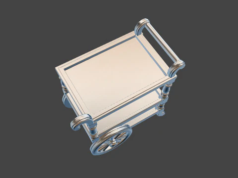 Carrello da t&egrave; Stampa 3D Mobili in miniatura Modello di stampa 3D STL a tre livelli Modello di stampa 3D