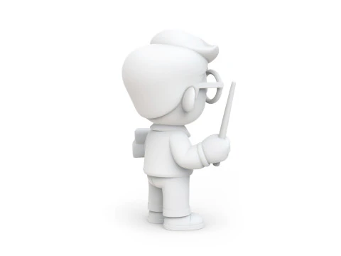 Teacher Cartoon Character for Classroom Themes 3D print model 3D Print Model