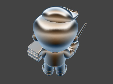 Teacher Cartoon Character for Classroom Themes 3D print model 3D 打印模型