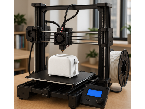 Toaster 3D Print Kitchen Appliance Miniature STL 3D print model Modèles 3D en vedette