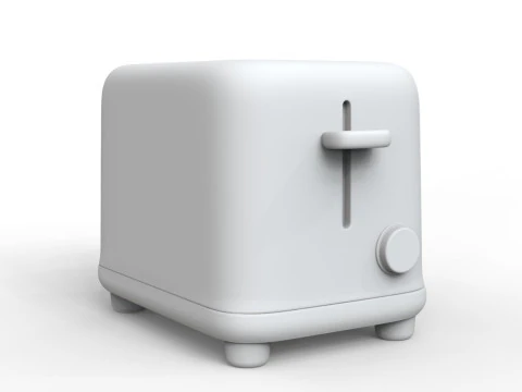 Toaster 3D Print Kitchen Appliance Miniature STL 3D print model 3D Print Model