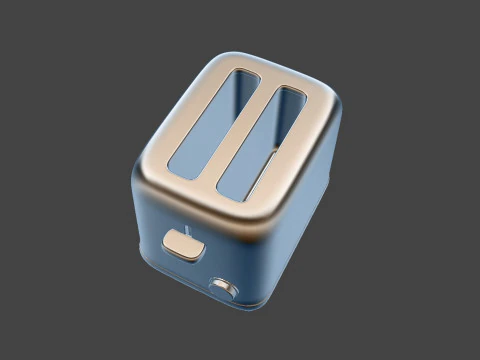 Toaster 3D Print Kitchen Appliance Miniature STL 3D print model 3D Print Model