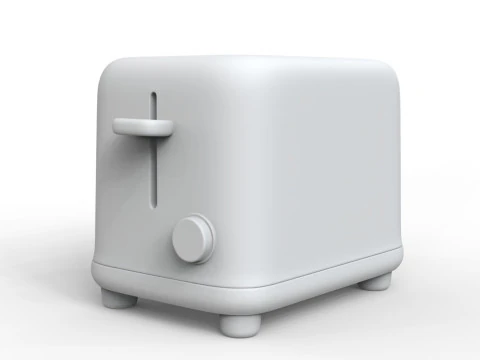 Toaster 3D Print Kitchen Appliance Miniature STL 3D print model 3D Print Model