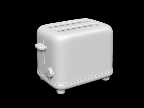 Toaster 3D Print Kitchen Appliance Miniature STL 3D print model 3D 프린트 모델