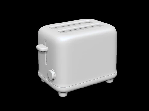 Toaster 3D Print Kitchen Appliance Miniature STL 3D print model 3D Print Model