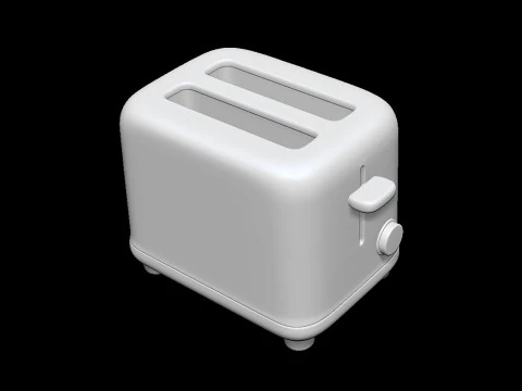 Toaster 3D Print Kitchen Appliance Miniature STL 3D print model 3D Print Model