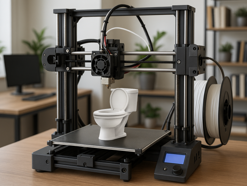 Cartoon Toilet 3D Print STL 3D print model 3D 프린트 모델 .c4d .max .obj .3ds .fbx .stl .blend