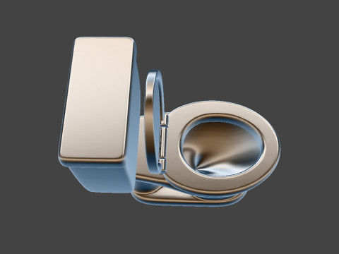 Cartoon Toilet 3D Print STL 3D print model 3D 프린트 모델