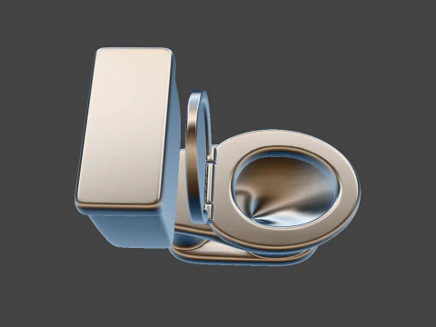 Cartoon Toilet 3D Print Modello di stampa 3D STL Modello di stampa 3D