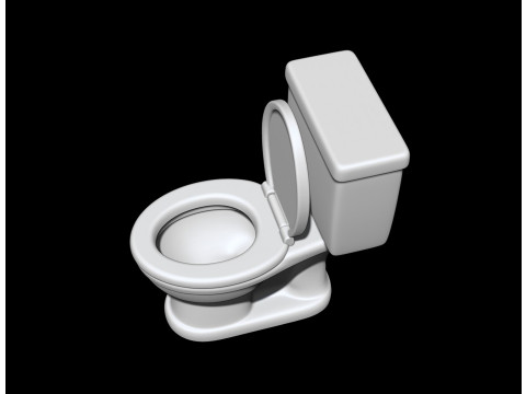 Cartoon Toilet 3D Print STL 3D print model 3D 프린트 모델