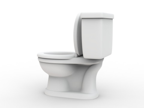 Cartoon Toilet 3D Print STL 3D print model 3D 프린트 모델
