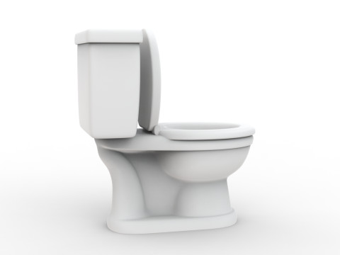 Cartoon Toilet 3D Print STL 3D print model 3D 프린트 모델