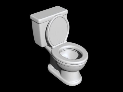 Cartoon Toilet 3D Print STL 3D print model 3D 프린트 모델
