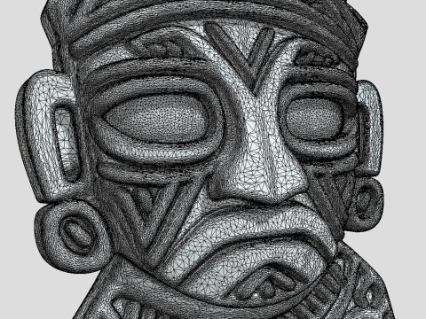 Tribal Aztec Phone Stand 3D Print Desk Holder STL 3D print model 3D 打印模型
