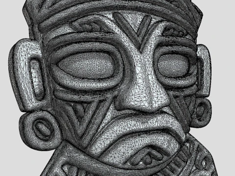 Suporte de telefone tribal asteca Suporte de mesa de impress&atilde;o 3D STL Modelo de impress&atilde;o 3D Modelo de Impressão 3D