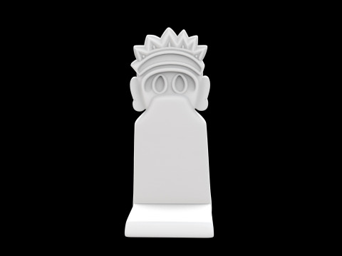 Tribal Aztec Phone Stand 3D Print Desk Holder STL 3D print model 3D 打印模型