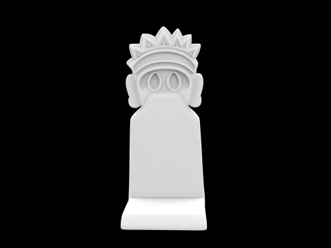 Suporte de telefone tribal asteca Suporte de mesa de impress&atilde;o 3D STL Modelo de impress&atilde;o 3D Modelo de Impressão 3D