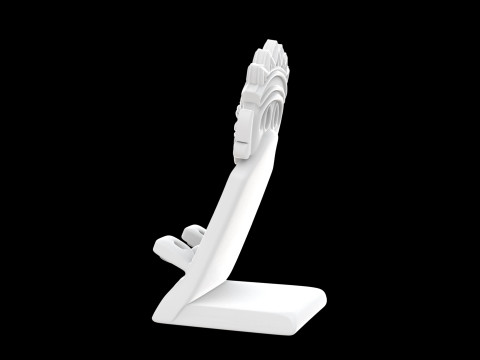 Tribal Aztec Phone Stand 3D Print Desk Holder STL 3D print model 3D 打印模型