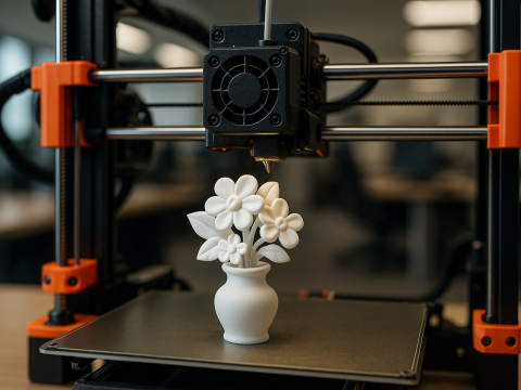 Floral Arrangement Decorative Vase 3D Printable STL Model 3D print model 3D प्रिंट मॉडल