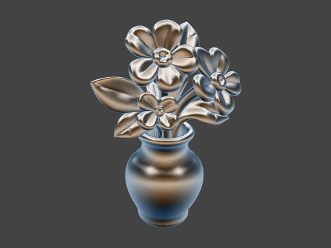 Floral Arrangement Decorative Vase 3D Printable STL Model 3D print model 3D Baskı Modeli