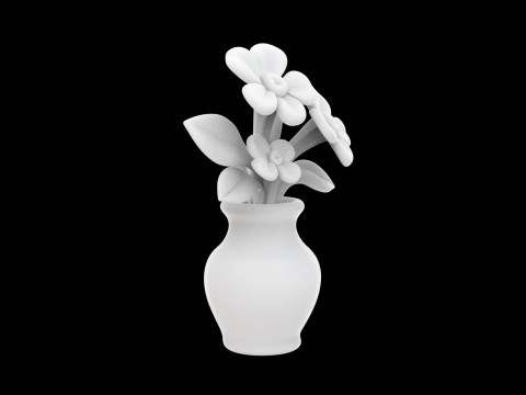 Floral Arrangement Decorative Vase 3D Printable STL Model 3D print model 3D Baskı Modeli