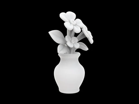 Floral Arrangement Decorative Vase 3D Printable STL Model 3D print model 3D Print Model