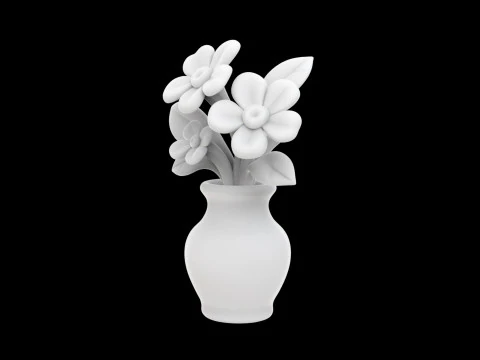 Floral Arrangement Decorative Vase 3D Printable STL Model 3D print model 3D Print Model