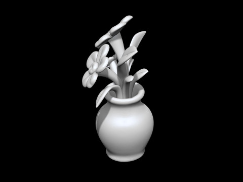 Floral Arrangement Decorative Vase 3D Printable STL Model 3D print model 3D Baskı Modeli