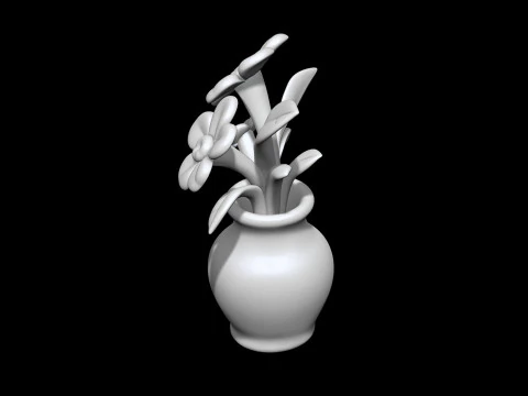 Floral Arrangement Decorative Vase 3D Printable STL Model 3D print model 3D Print Model
