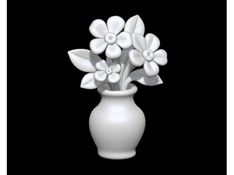 Floral Arrangement Decorative Vase 3D Printable STL Model 3D print model 3D Baskı Modeli