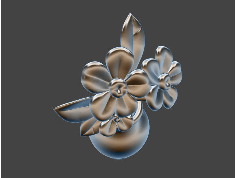 Floral Arrangement Decorative Vase 3D Printable STL Model 3D print model 3D Baskı Modeli