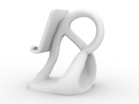 Abstract Phone Stand 3D Printable 3D print model 3D Print Model