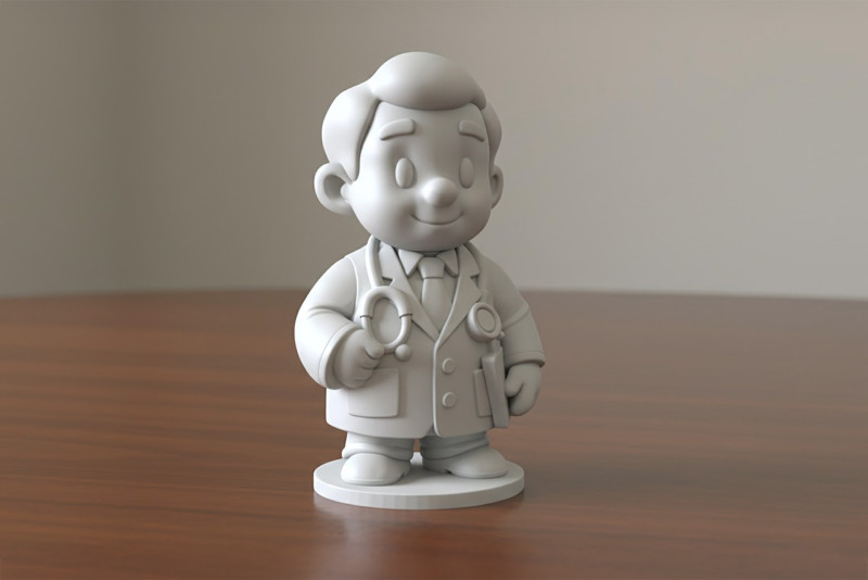 Cartoon Doctor 3D Printable 3D print model 3D Print Model .c4d .max .obj .3ds .fbx .stl .blend 