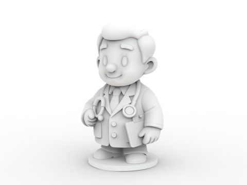 Cartoon Doctor 3D Printable 3D print model 3D Print Model