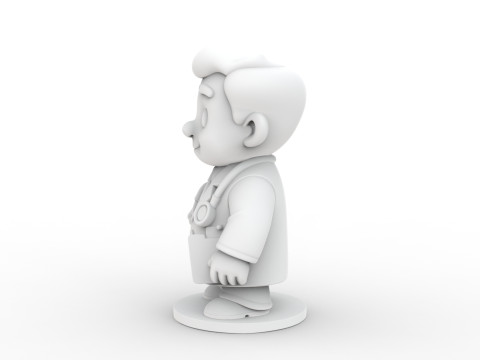Cartoon Doctor 3D Printable 3D print model 3D Print Model