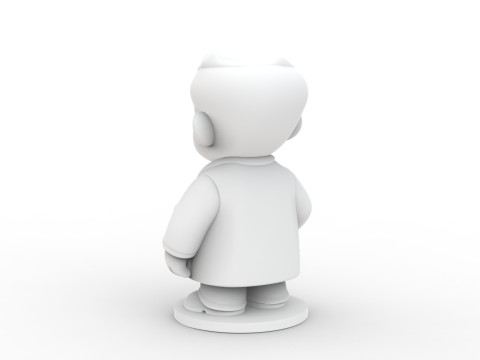Cartoon Doctor 3D Printable 3D print model 3D Print Model