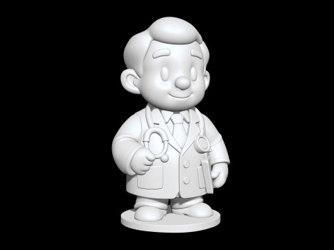 Cartoon Doctor 3D Printable 3D print model 3D Print Model