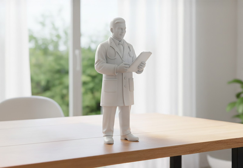 Cartoon Doctor 3D Printable 3D print model 3Dプリントモデル .c4d .max .obj .3ds .fbx .stl .blend 