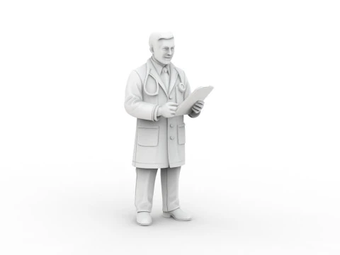 Cartoon Doctor 3D Printable 3D print model 3D Print Model