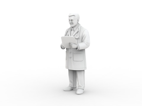 Cartoon Doctor 3D Printable 3D print model 3Dプリントモデル