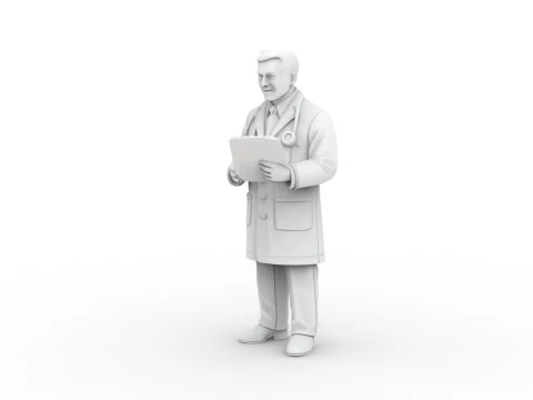 Cartoon Doctor 3D Printable 3D print model 3D Print Model