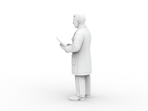 Cartoon Doctor 3D Printable 3D print model 3Dプリントモデル