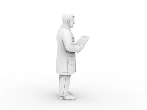 Cartoon Doctor 3D Printable 3D print model 3D Print Model