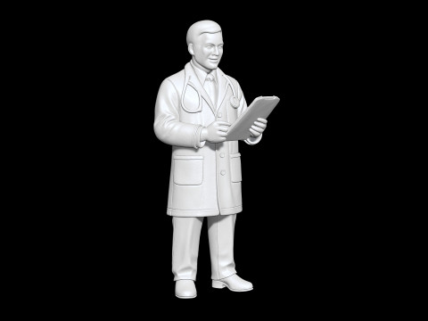 Cartoon Doctor 3D Printable 3D print model 3Dプリントモデル
