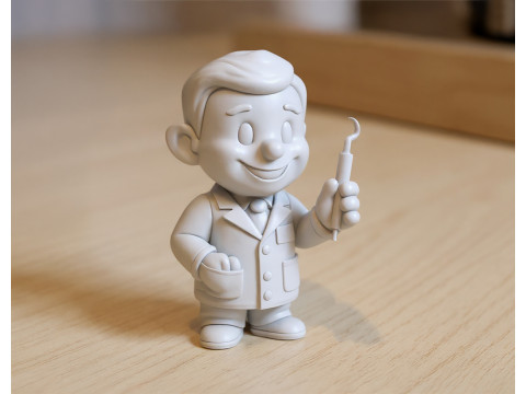 Cartoon Dentist 3D Printable 3D print model 3Dプリントモデル