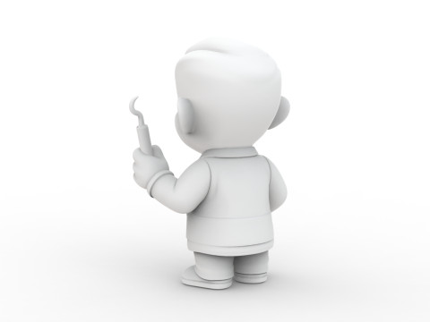 Cartoon Dentist 3D Printable 3D print model Modello di stampa 3D