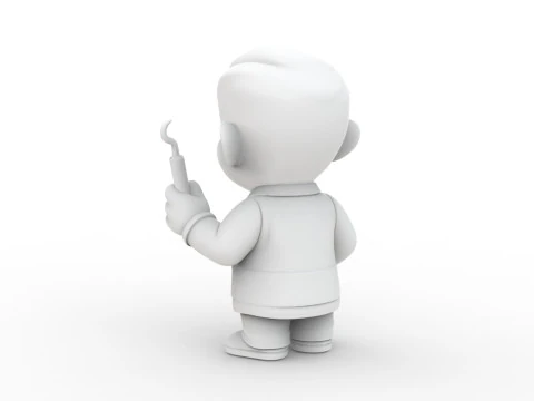 Cartoon Dentist 3D Printable 3D print model 3D Print Model